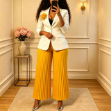 Plus Size Blazer Coat Two Piece Pants Set GMLF-3386