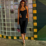 Halterneck Backless Tight Fifth Jumpsuit XEF-K6Q18277A