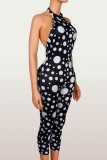 Sleeveless Polka Dots Printed Jumpsuit YWXS-K26L2258
