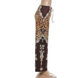 Leopard Printed Drawstring Pants GZJQ-K6P18191A
