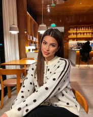 Polka Dot Knits Long Sleeve Coat GXIY-K26L3060