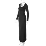 Lace Patchwork Square Neck Maxi Dress LJSF-D6922441H