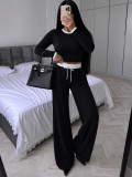 Contrast Color Long Sleeve Pants 2 Piece Set SFY-931