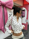 Long Sleeve Polka Dot Coat GXIY-K26L2926