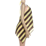 Irregular Halterneck Backless Tie Up Top GZJQ-K6L18005A