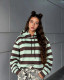 Stripe Contrast Color Hooded Sweatshirt YWXS-K26L3030