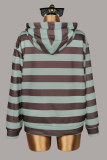 Stripe Contrast Color Hooded Sweatshirt YWXS-K26L3030