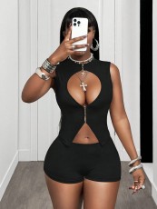 Short Sleeve Hollow Out Two Piece Shorts Set GXIY-K26L2591