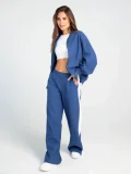 Plus Size Long Sleeve Zipper Sweatshirt Coat Pants Suit GWHT-A008