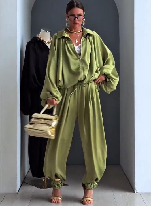 Long Sleeve Knits Loose Two Piece Pants Set GFXI-fx628