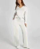 Long Sleeve V Neck Long Sleeve Pants Suit GWHT-A19