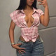 Plaid Printed Irregular Shirt GNZD-12139TBM