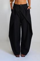 Solid Color Pleated Casual Pants QODY-6081