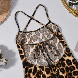Leopard Printed Backless Sling Romper GNZD-60628JBZ