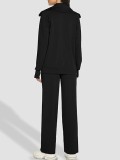 Plus Size Long Sleeve Zipper Sweatshirt Two Piece Pants Set GWHT-A99