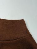 Plus Size Solid Color Long Sleeve Long Dress GAWE-6799