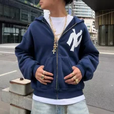 VIP1 Printed Hooded Sweatshirt Couple Coat GWHT-WY998
