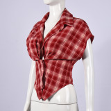 Plaid Printed Irregular Shirt GNZD-12139TBM