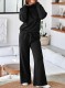 Fashion Solid Color Long Sleeve Sweatshirt Pants Suit GWHT-A58