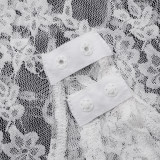 Lace Long Sleeve Bodysuit Two Piece Skirts Set GSZM-D26ST319