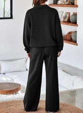Fashion Solid Color Long Sleeve Sweatshirt Pants Suit GWHT-A58
