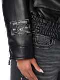 VIP1 Embroidered  Stand Collar Long Sleeve Leather Jackets YNSF-8042