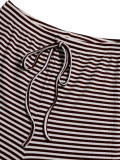 Stripe Flare Sleeve Single Breasted Two Piece Pants Set HNIF-YY051