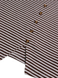 Stripe Flare Sleeve Single Breasted Two Piece Pants Set HNIF-YY051