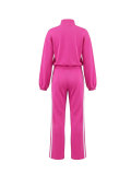 Color Block Zipper Sport Two Piece Pants Set HNIF-SR014