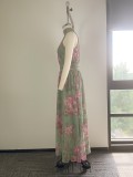 Plus Size Halterneck Sleeveless Maxi Dress GHMF-30592