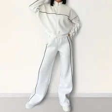 Plus Size Casual Sport Long Sleeve Pants Suit GHMF-28696