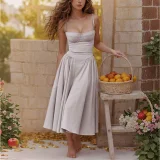 Plus Size Sexy Sling Long Dress GHMF-24586