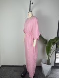 Plus Size Solid Color Wide Leg Jumpsuit GHMF-30593