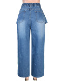 Fashion Washed Wide Leg Jeans SH-391650