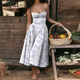 Plus Size Sexy Sling Long Dress GHMF-24586