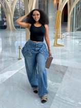 Fashion Washed Wide Leg Jeans SH-391650