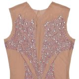 See Through Mesh Hot Diamond Maxi Dress BY-7825