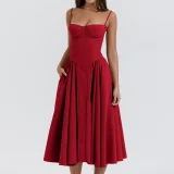 Plus Size Sexy Sling Long Dress GHMF-24586