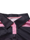 Long Sleeve Stripe Color Block Two Piece Pants Set HNIF-MC046