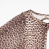 Leopard Printed Backless Bodysuit GDSF-Q26BS225