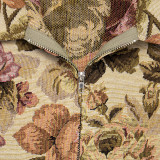 Retro Floral Printed Long Sleeve Coat GDSF-J26TP435