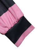 Long Sleeve Stripe Color Block Two Piece Pants Set HNIF-MC046
