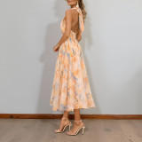 Plus Size Printed Sleeveless Maxi Dress GHMF-30607
