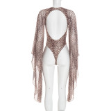 Leopard Printed Backless Bodysuit GDSF-Q26BS225