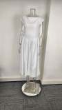 Plus Size Solid Color Sleeveless Long Dress GHMF-29220