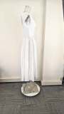 Plus Size Solid Color Sleeveless Long Dress GHMF-29220