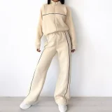 Plus Size Casual Sport Long Sleeve Pants Suit GHMF-28696