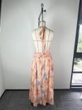 Plus Size Printed Sleeveless Maxi Dress GHMF-30607