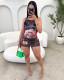 Sleeveless Printed Mini Dress GFCF-1517