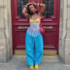 Solid Color Loose Pants GZJQ-K6P19879A